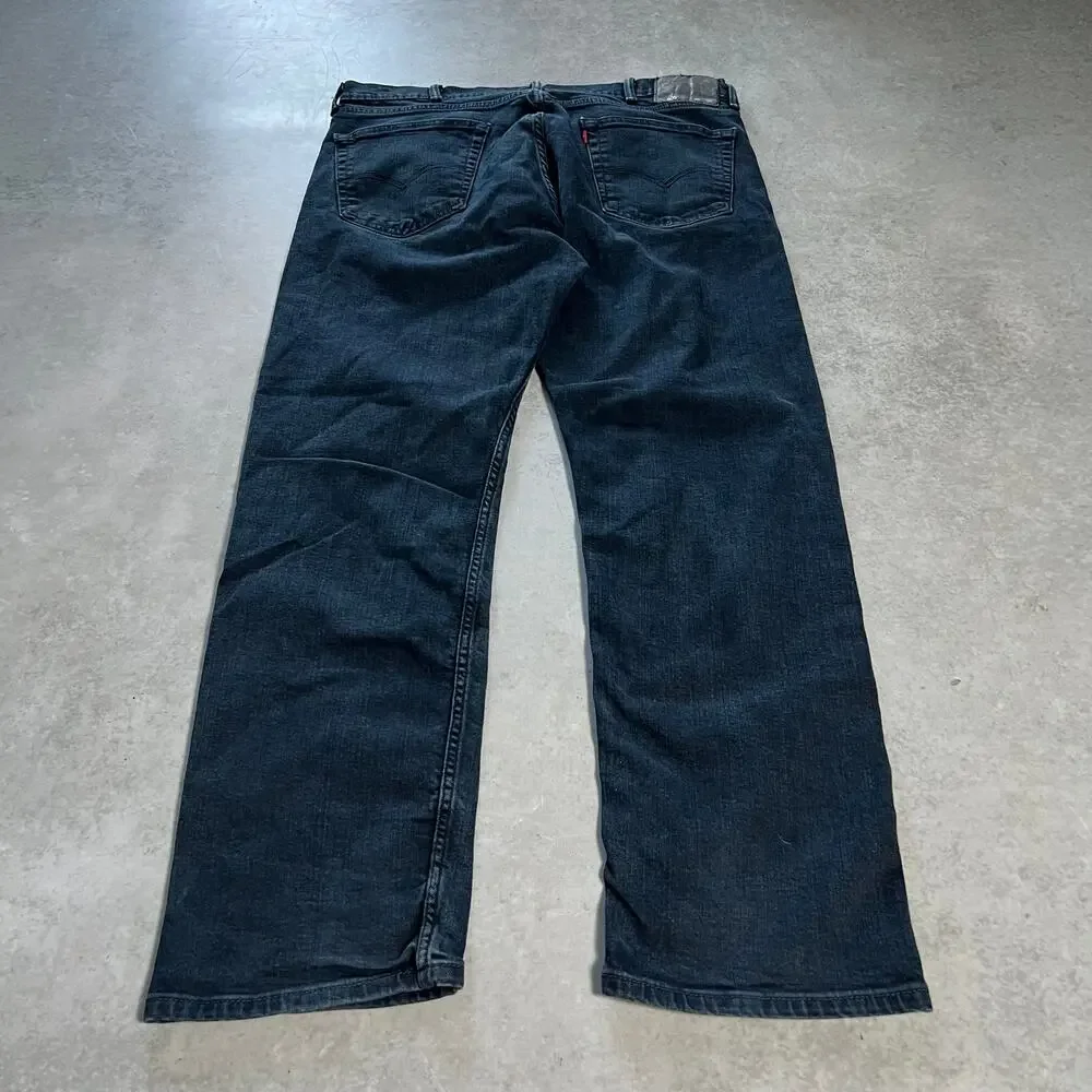 Levis 505 Regular Fit Straight Jeans Men's Size 38x32 Dark Wash Classic Fit